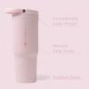 imageHydroJug Sport  Stainless Steel Tumbler with Straw Vacuum Insulated 40oz Leakproof Water Bottle Ergonomic Design Reusable Dishwasher Safe Rubber Base Durable for Gym or Outdoors Alumni RedPink Sand