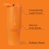 imageHydroJug Sport  Stainless Steel Tumbler with Straw Vacuum Insulated 40oz Leakproof Water Bottle Ergonomic Design Reusable Dishwasher Safe Rubber Base Durable for Gym or Outdoors Alumni RedTangerine