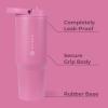 imageHydroJug Sport  Stainless Steel Tumbler with Straw Vacuum Insulated 40oz Leakproof Water Bottle Ergonomic Design Reusable Dishwasher Safe Rubber Base Durable for Gym or Outdoors Alumni RedTaffy