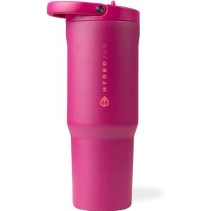 imageHydroJug Sport  Stainless Steel Tumbler with Straw Vacuum Insulated 40oz Leakproof Water Bottle Ergonomic Design Reusable Dishwasher Safe Rubber Base Durable for Gym or Outdoors Alumni RedHarvest Berry