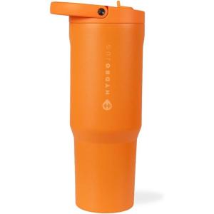 imageHydroJug Sport  Stainless Steel Tumbler with Straw Vacuum Insulated 40oz Leakproof Water Bottle Ergonomic Design Reusable Dishwasher Safe Rubber Base Durable for Gym or Outdoors Alumni RedTangerine